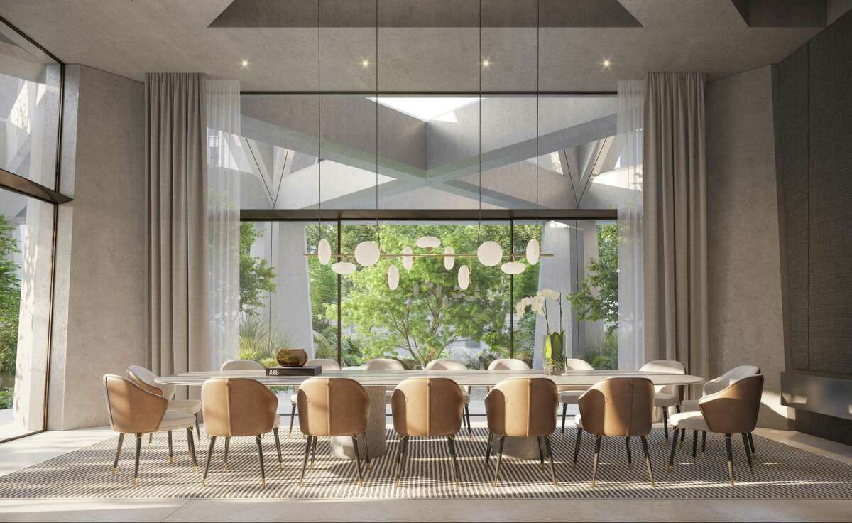 An artist’s rendering of Core club’s planned dining room at the Transamerica Pyramid in San Francisco. Michael Shvo, the property’s. owner, plans to bring three private restaurants into the building.