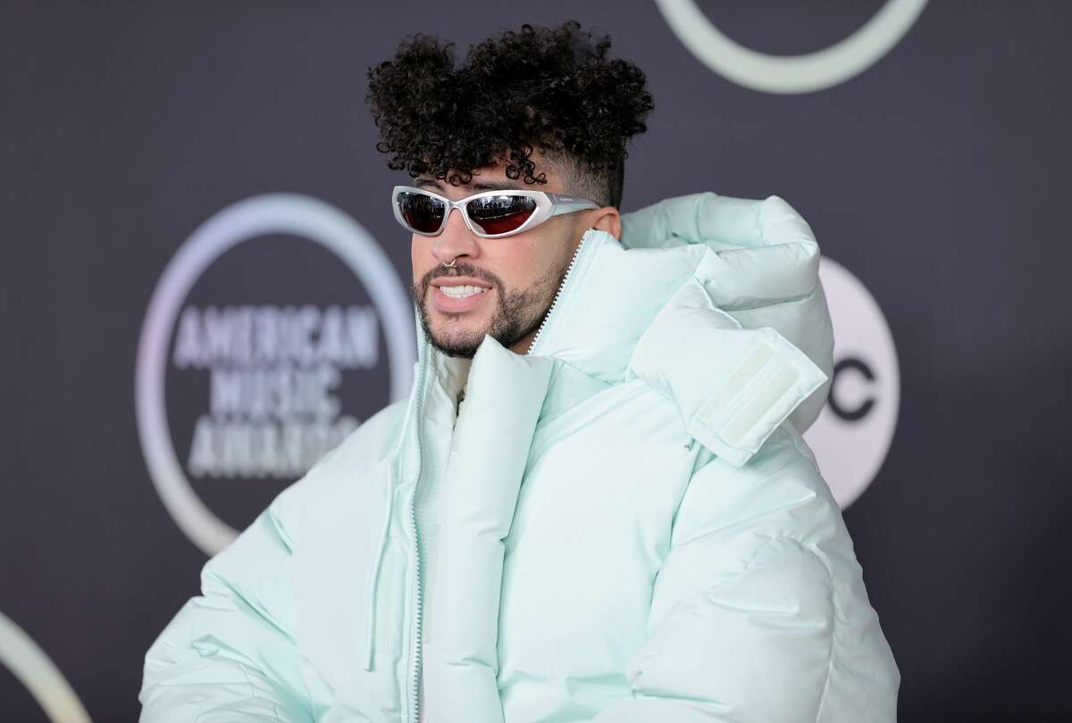 Bad Bunny attends the 2021 American Music Awards at Microsoft Theater on November 21, 2021 in Los Angeles, California.