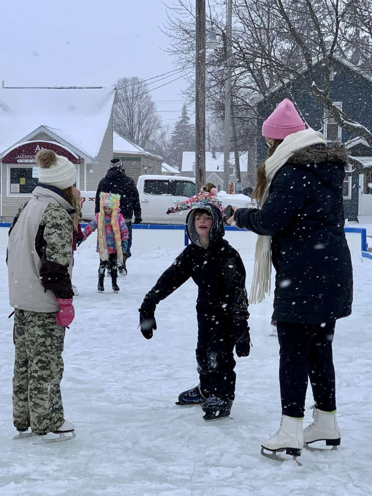 The grand opening of the newest recreational venue in Reed City, the ice rink, was held this past Saturday. Along with skating, visitors were treated to hot cocoa and cookies.
