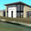 A rendering of the proposed office building that may be built this year next to Edley's Barbecue on Route 157.