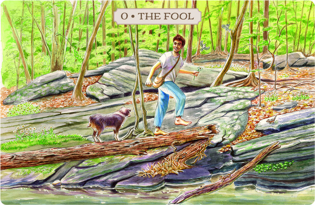 The Fool card from the Pastoral Tarot.