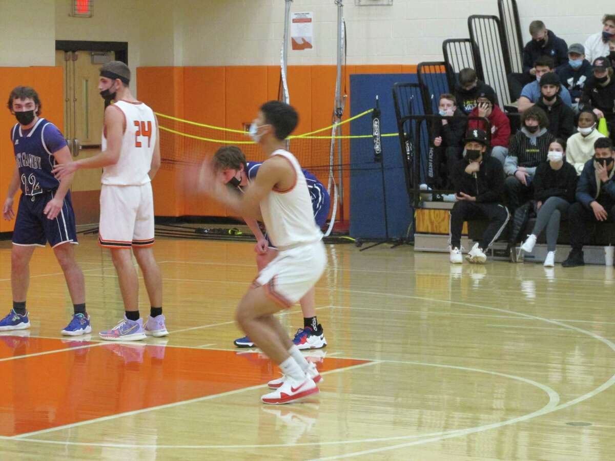 Terryville’s Dominick Dao was 8-for-8 at the free throw line in the crucial third quarter of a win against East Granby Tuesday as part of his 35-point total for the game.