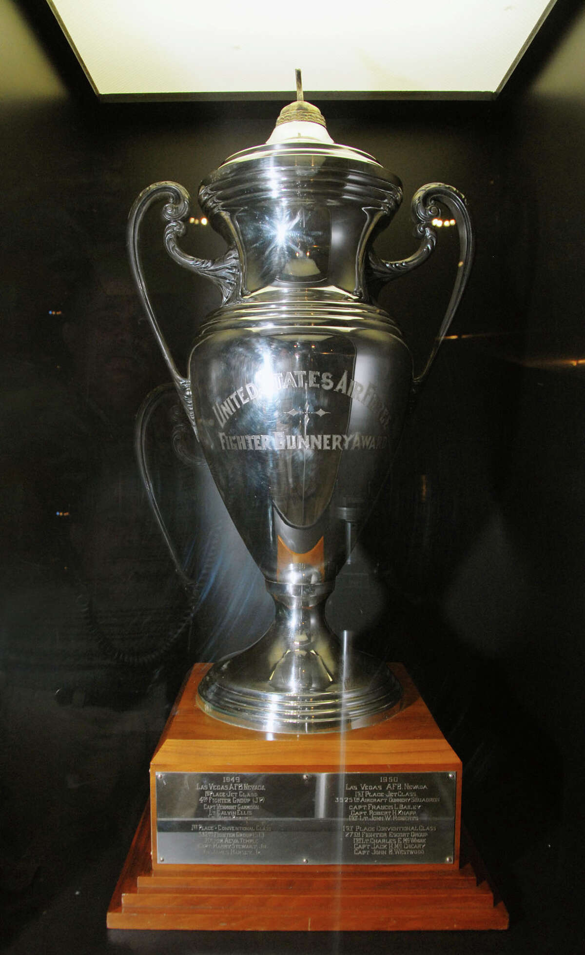 USAF Fighter Gunnery Competition trophy is displayed at the National Museum of the U.S. Air Force in Dayton, Ohio. CREDIT: U.S. Air Force