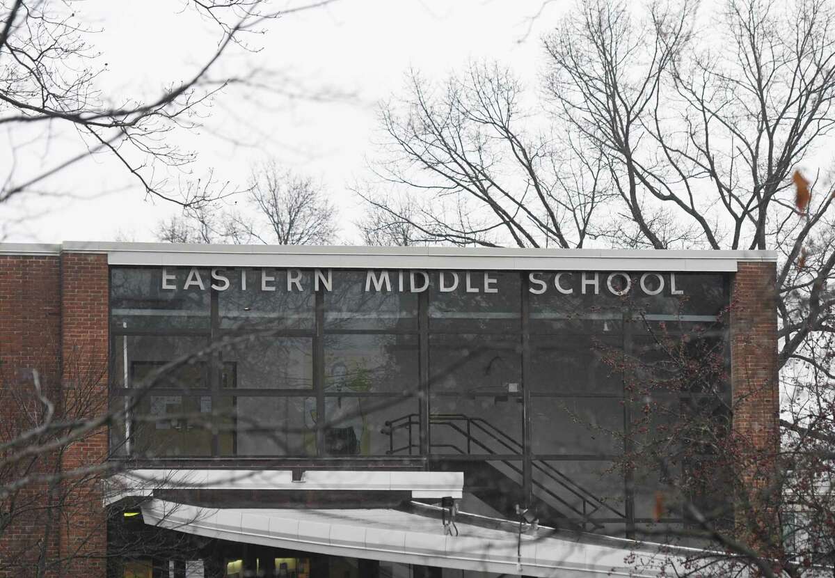 Eastern Middle School in the Riverside section of Greenwich, Conn., photographed on Tuesday, Dec. 10, 2019. The school district said Tuesday that the most active cases of COVID-19 were reported at Greenwich High, with seven, and six cases each at Central and Eastern Middle schools.