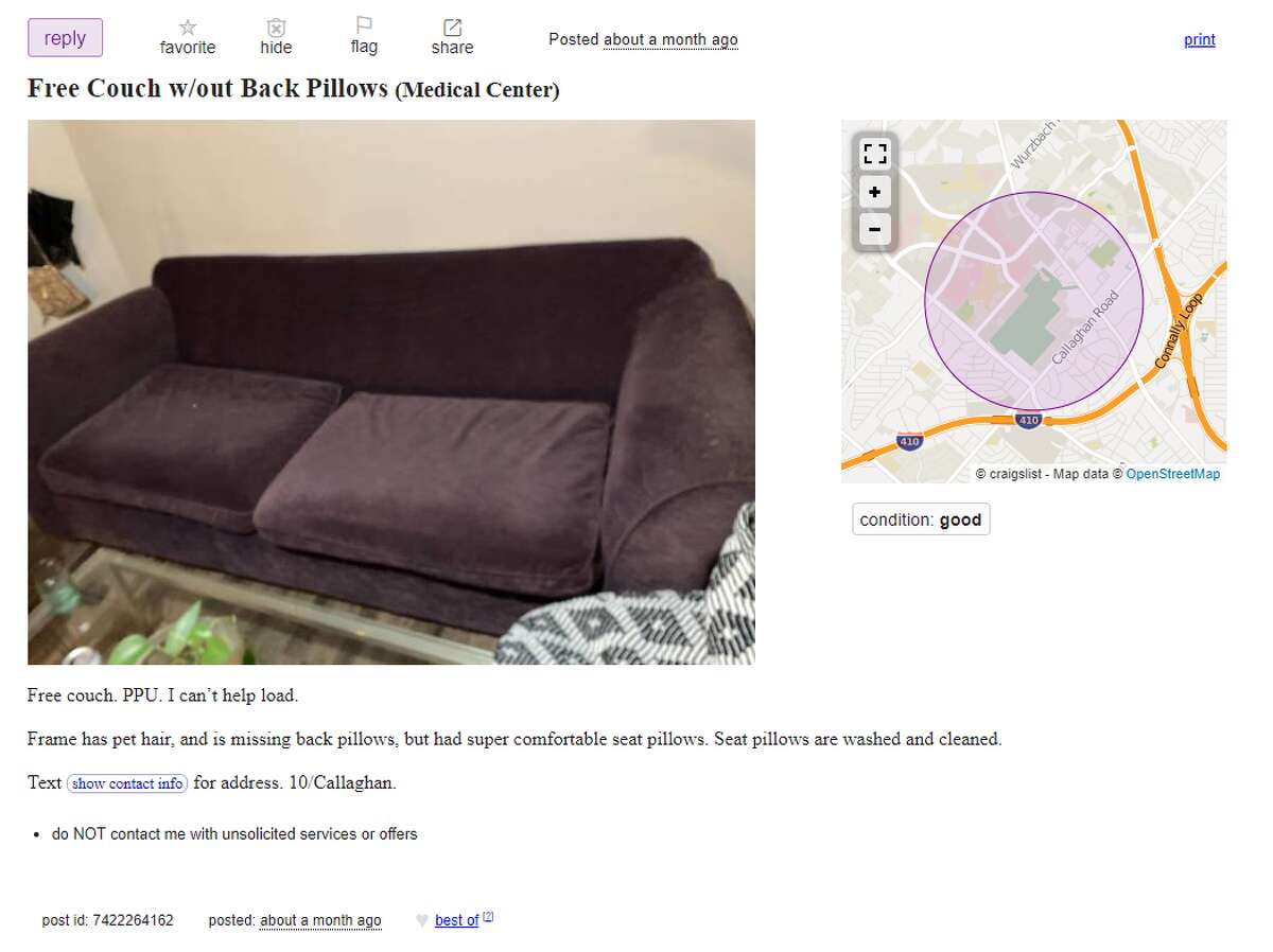 Things you can find for free on Craigslist San Antonio