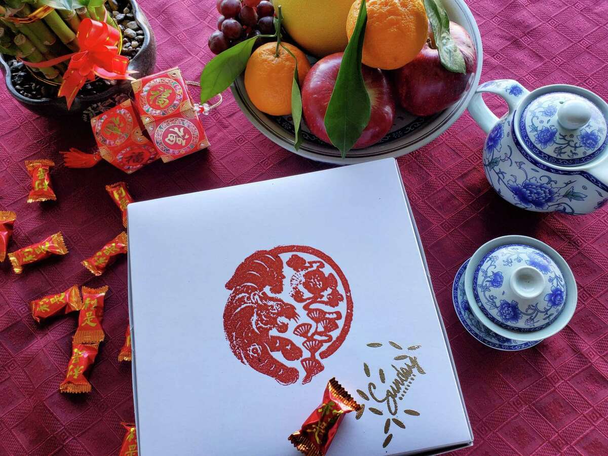 Oakland's Sunday Bakeshop is touting a Lunar New Year-themed box of treats for the holiday this year.