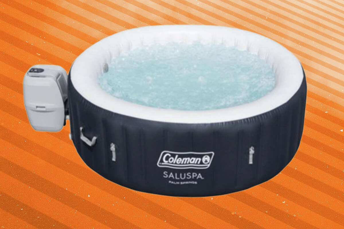 The Coleman Palm Springs AirJet Inflatable Hot Tub from Walmart.