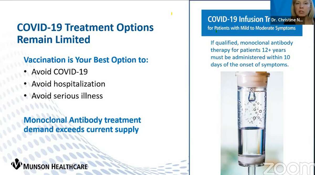 Dr. Christine Nefcy continues to emphasize vaccines noting that there is a shortage of monoclonal antibodies and there is no guarantee that patients will be able to get the antibodies if they contract COVID-19. 