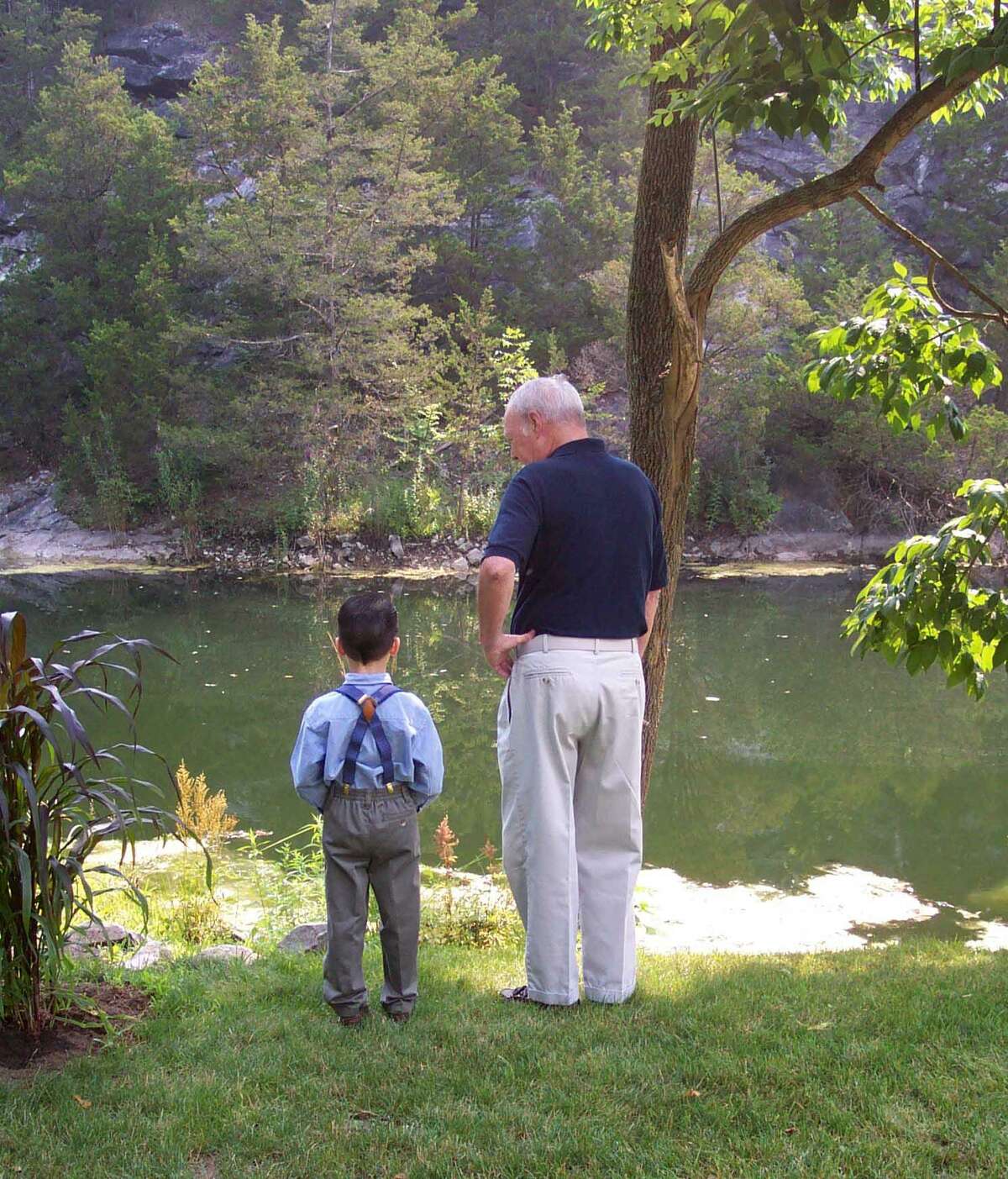 Jim Harron Sr and his grandson James. August, 2013.