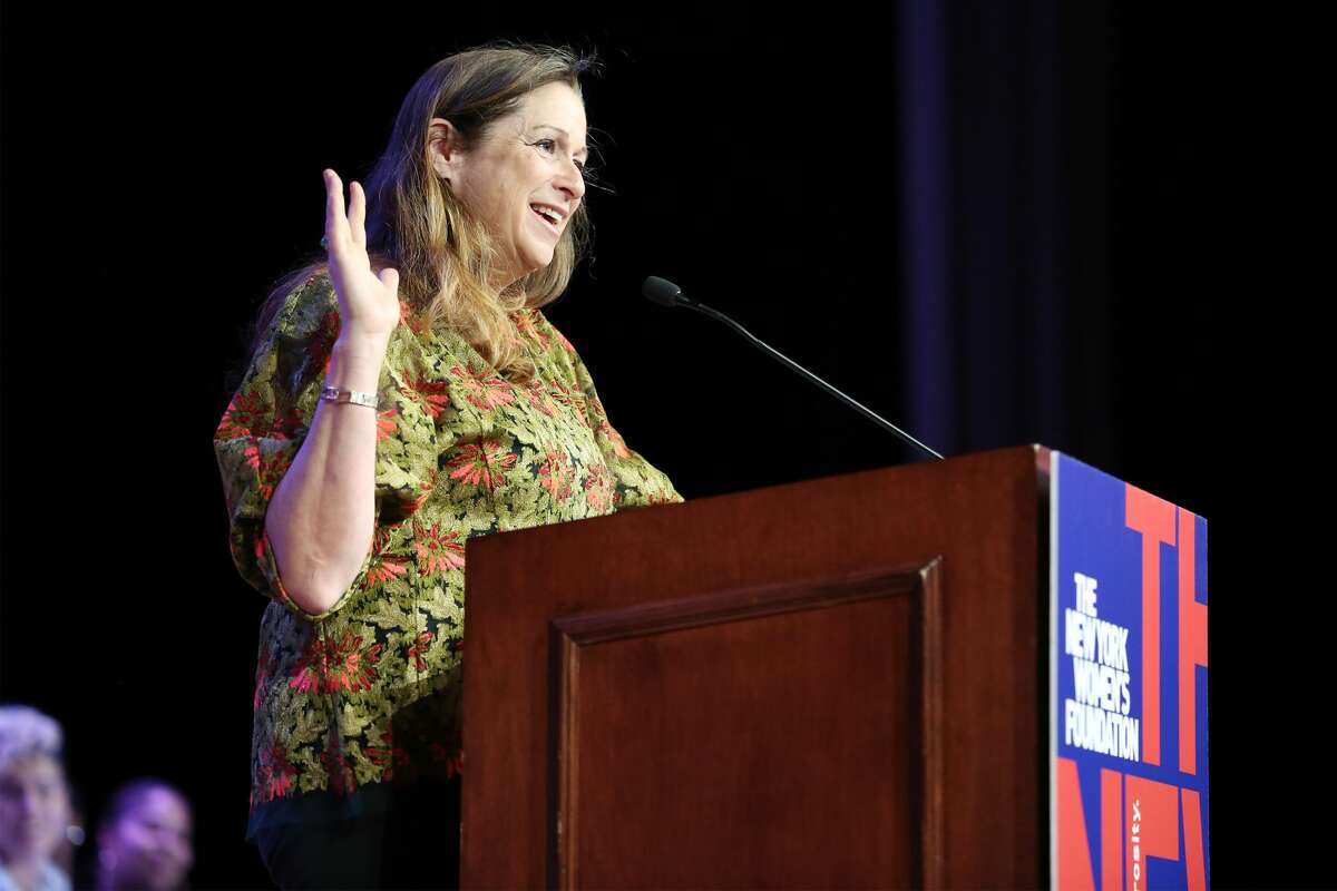 Abigail Disney speaks onstage during the 32nd Anniversary Celebrating Women Breakfast at Marriott Marquis on May 14, 2019, in New York. 