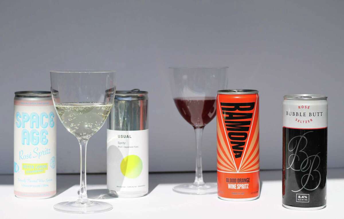 Canned wine spritzers are surging in popularity.