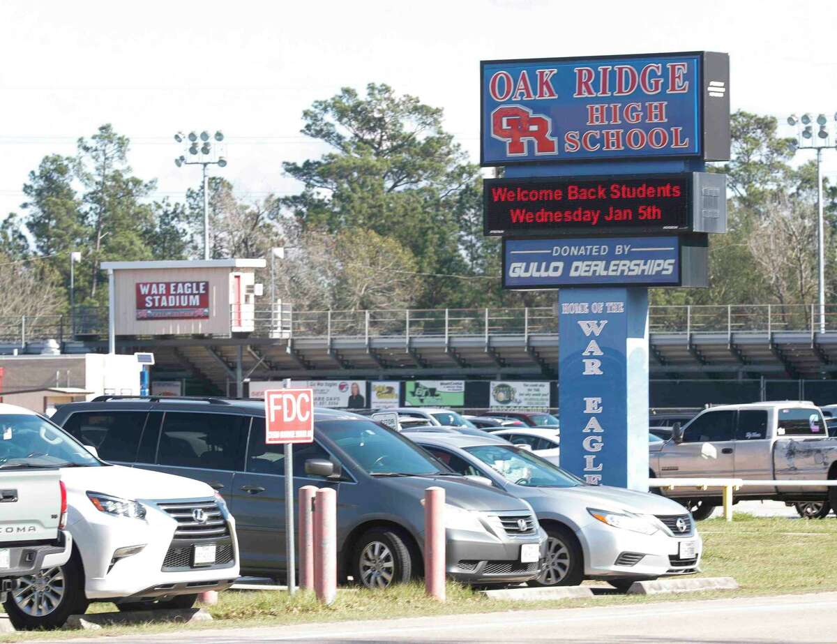 The marquee at Oak Ridge High School welcomes students in January. Ten years ago, Shalanda Burks joined Conroe ISD as a cheer coach at Conroe High School. Last month, Burks was named the new principal of the Oak Ridge High School ninth grade campus.