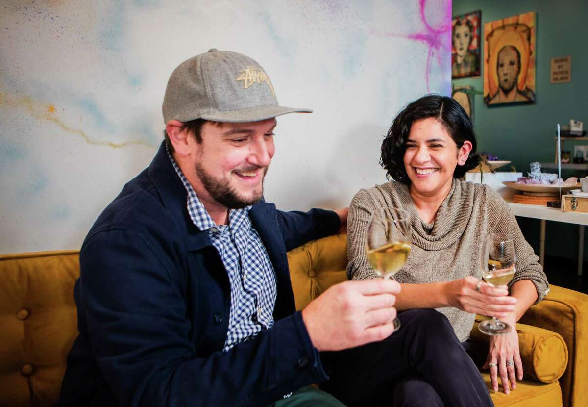 Joe Stayshich and Gina Stayshich opened a wine and home goods store called Bodega Bellaire in November 2021. Joe is a chef and Gina an artist and together they hope to combine their creativity to build a business that excites a wide-gamut of interests in their clients. Tuesday, Jan. 11, 2022, in Houston.