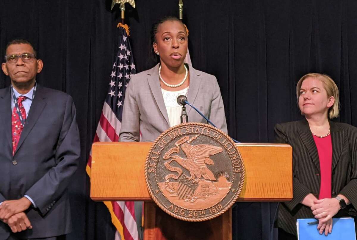 Illinois Department of Public Health Director Dr. Ngozi Ezike speaks during a press conference on the coronavirus in Chicago, Ill. on Jan. 30, 2020. (Photo by Derek Henkle/AFP via Getty Images)