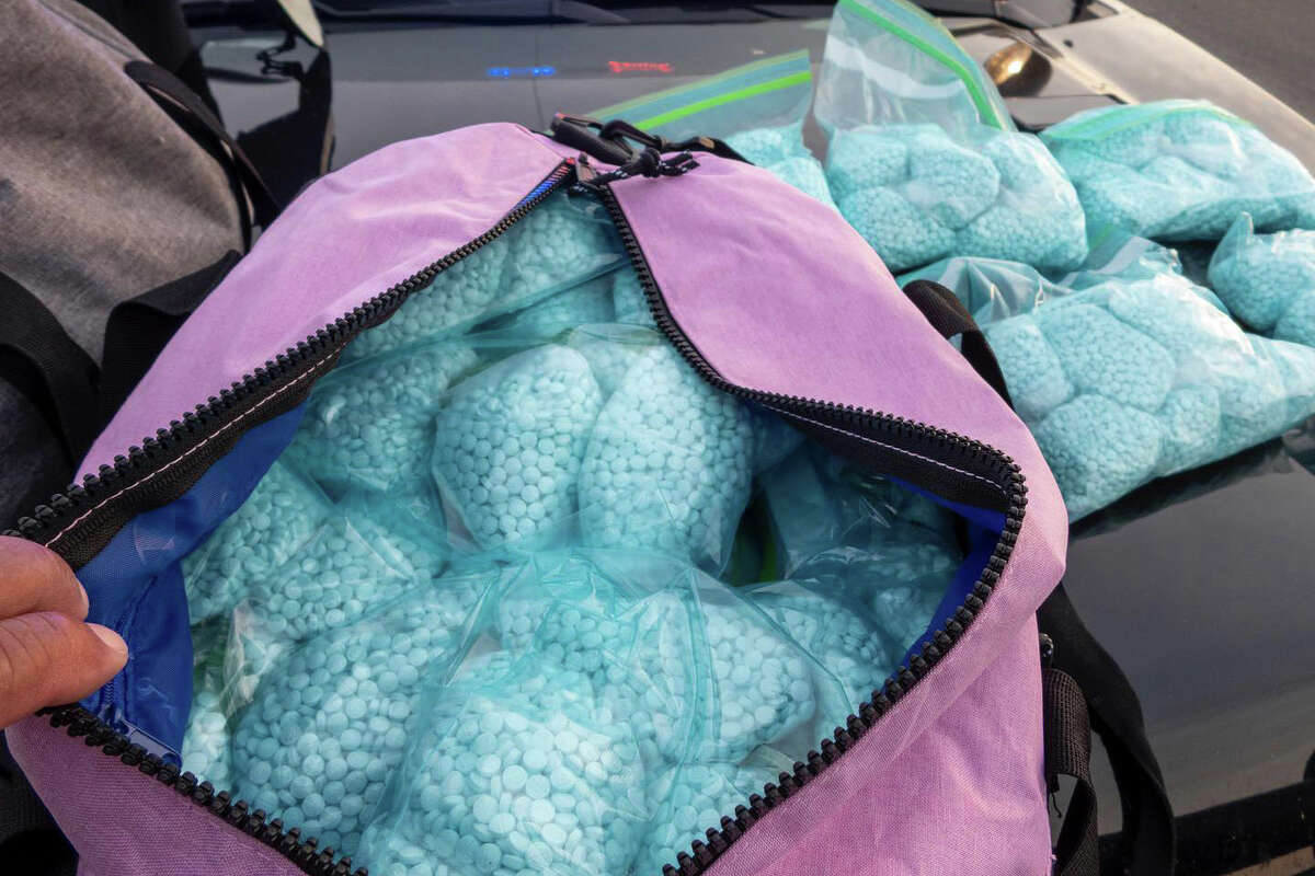 The California Highway Patrol's Merced unit confiscated approximately 75 pounds of counterfeit Oxycodone pills believed to contain fentanyl on Jan. 21, 2022.