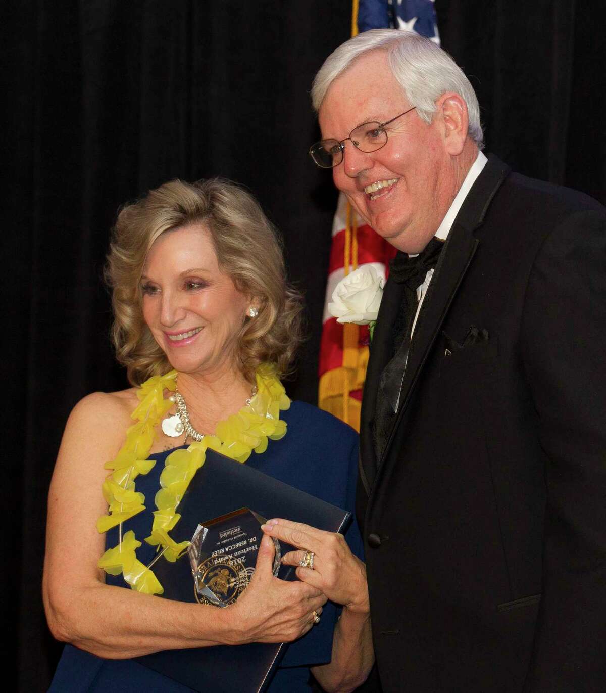 Lone Star College-Montgomery President Rebecca Riley received Horizon Award during the Conroe/Lake Conroe Chamber of Commerce’s annual Chairman’s Ball at La Torretta Lake Resort & Spa in February 2019. Riley’s tenure as Chairman of the Board will be celebrated at the 2022 Chairman’s Ball Saturday night at Margaritaville Lake Resort.
