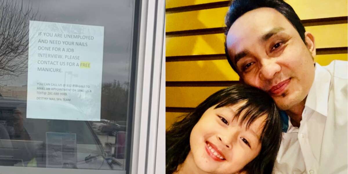 Owner Van Goodman with his 8-year-old daughter, Destiny, who he named his Katy salon after.