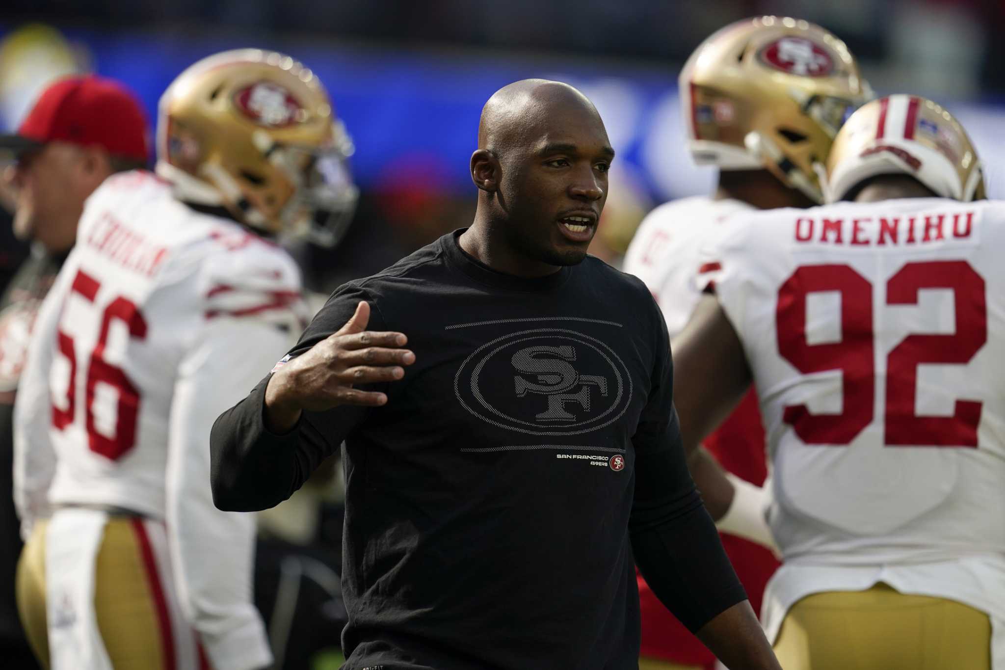 Houston, Texas, USA. 25th Aug, 2022. San Francisco 49ers head coach Kyle  Shanahan during an NFL preseason game between the Texans and the 49ers in  Houston, Texas, on August 25, 2022. (Credit