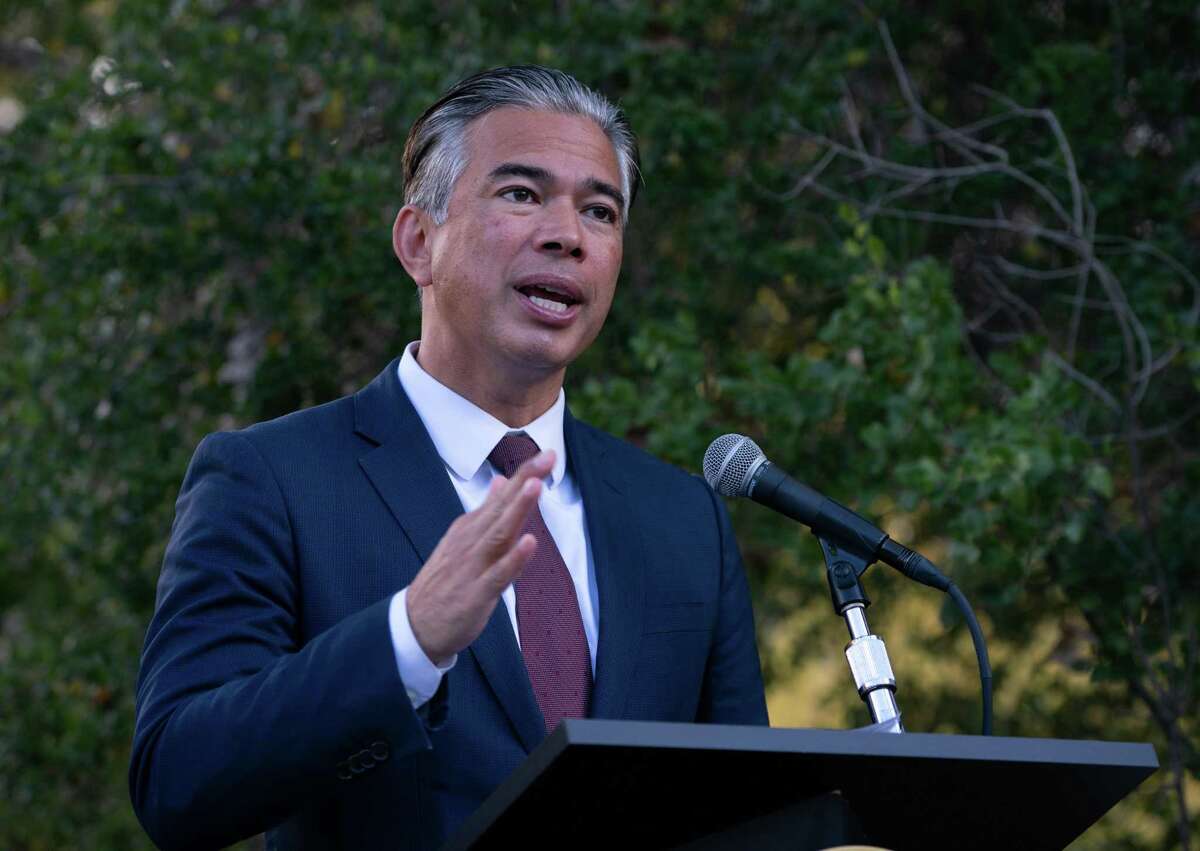 California Attorney General Rob Bonta during a press conference in Walnut Creek. The state Department of Justice will serve as the lead investigating agency in a San Francisco police shooting last week in the Dogpatch neighborhood that culminated in two fatalities, officials said.