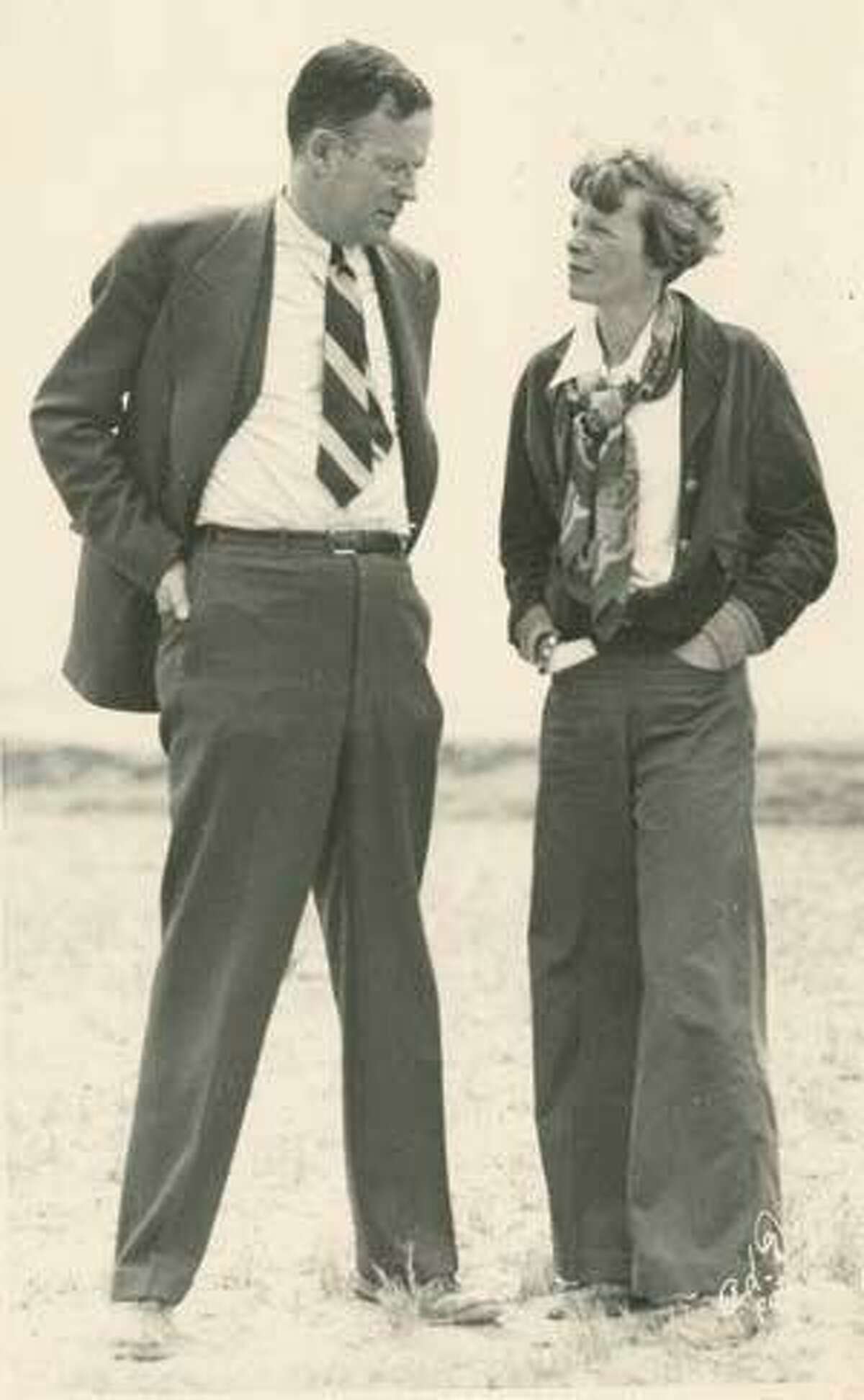 George Putnam and his wife Amelia Earhart.