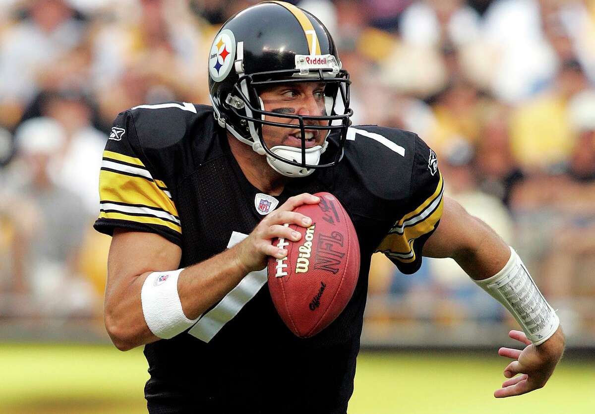 Ben Roethlisberger is shown in 2005, the year he won his first Super Bowl title with Pittsburgh.