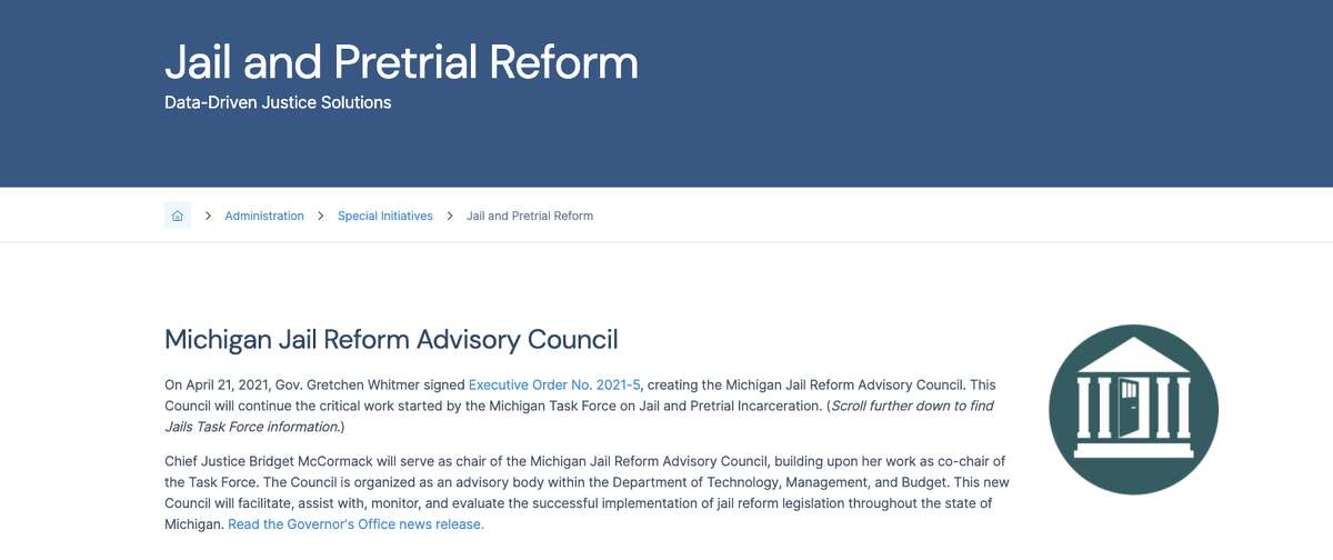The Michigan Jail Reform Advisory Council is looking for feedback from the public after a package of bills passed into law in 2020 centering on court reforms for Michigan.   