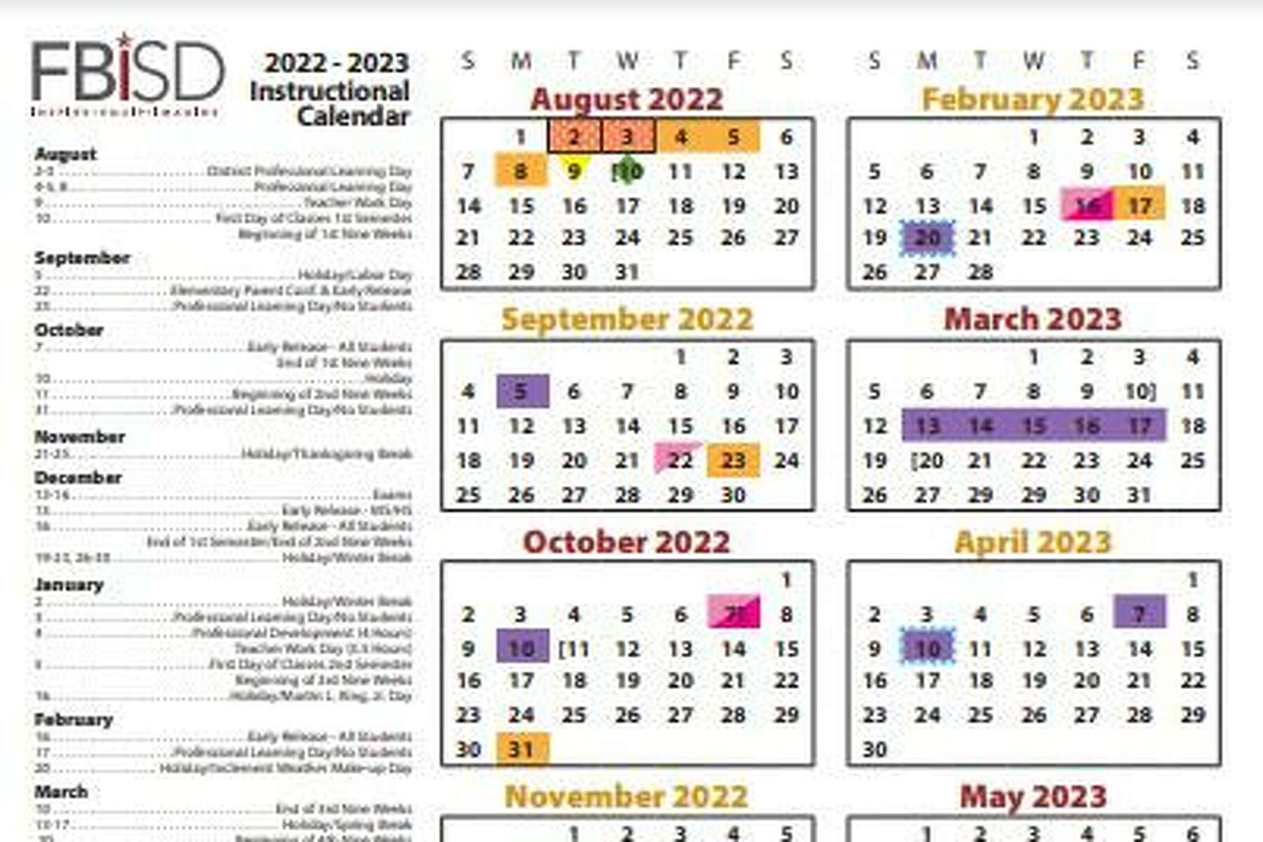 Calendario 2021 Hisd Summafinance