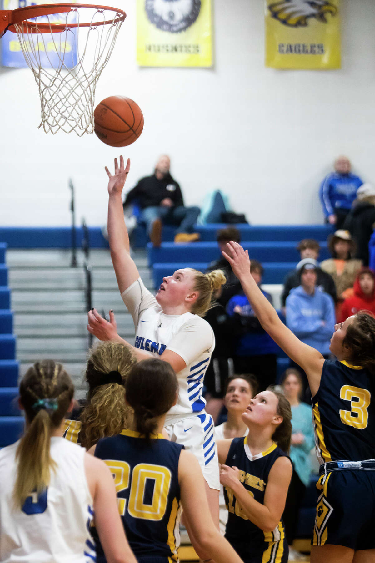 Coleman's Katelyn Pnacek takes a shot during the Comets' game against Breckenridge Thursday, Jan. 27, 2022 at Coleman High School.