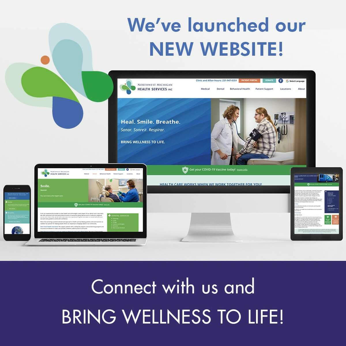 Northwest Michigna Health Services Inc announced Thursday that it has a new website and is rebranding. 