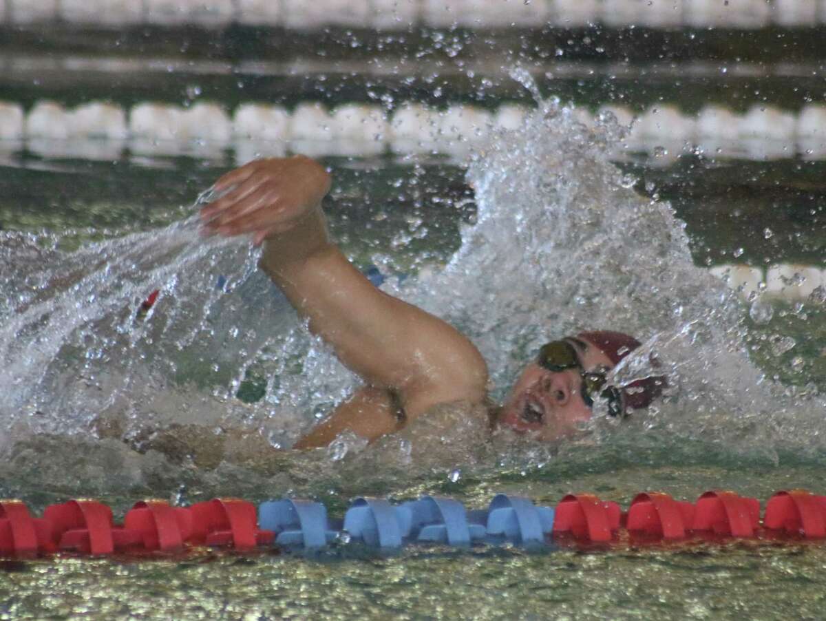 Deer Park JV swimmer David Plata show his form as he competes during Friday's action at the Pasadena ISD Natatorium. Now the varsity take to the pool on Saturday.