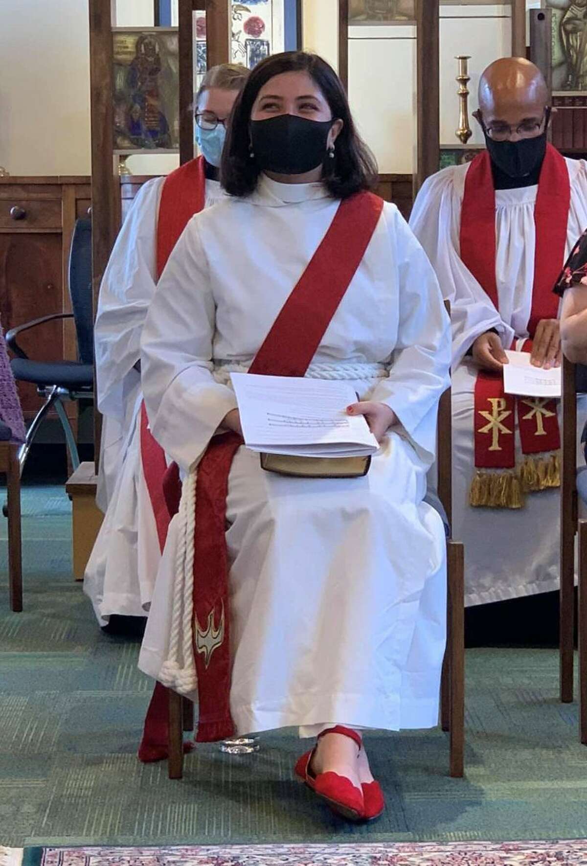 The Rev. Melina Dezhbod at her ordination to the Episcopal diaconate in July 2021.