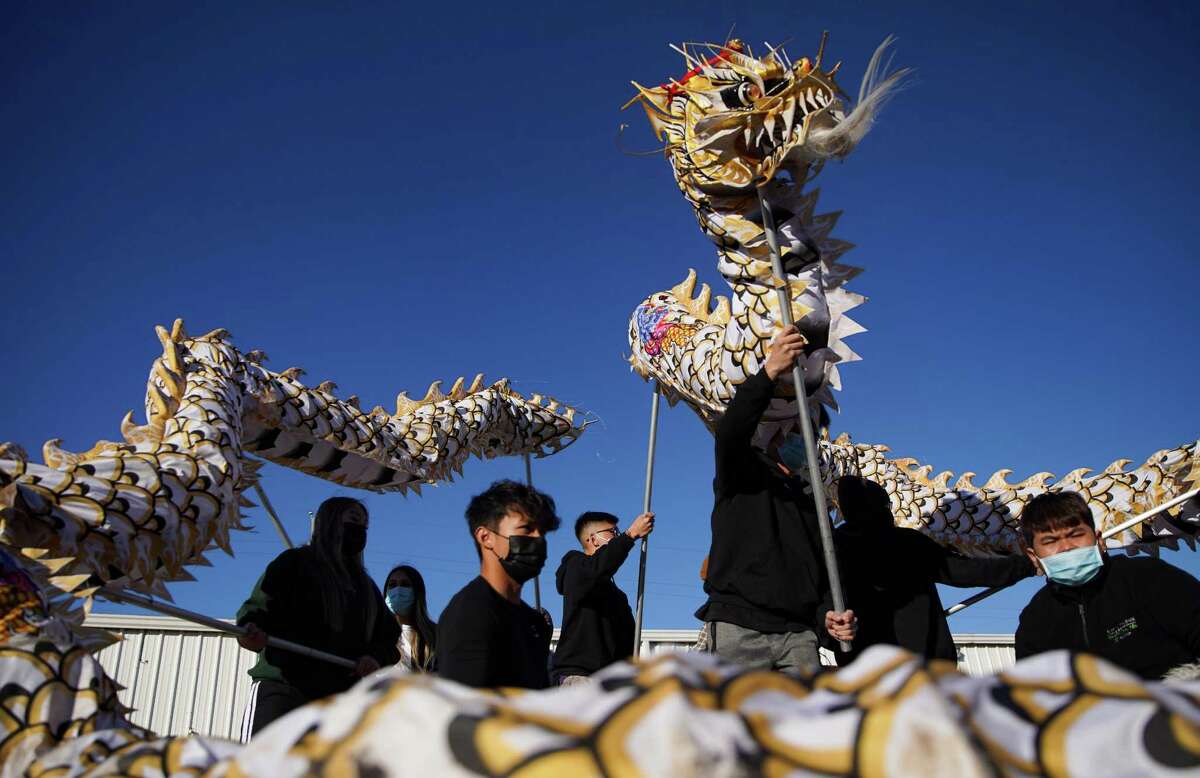 How one Houston lion dance troupe practices for the Lunar New Year celebrations