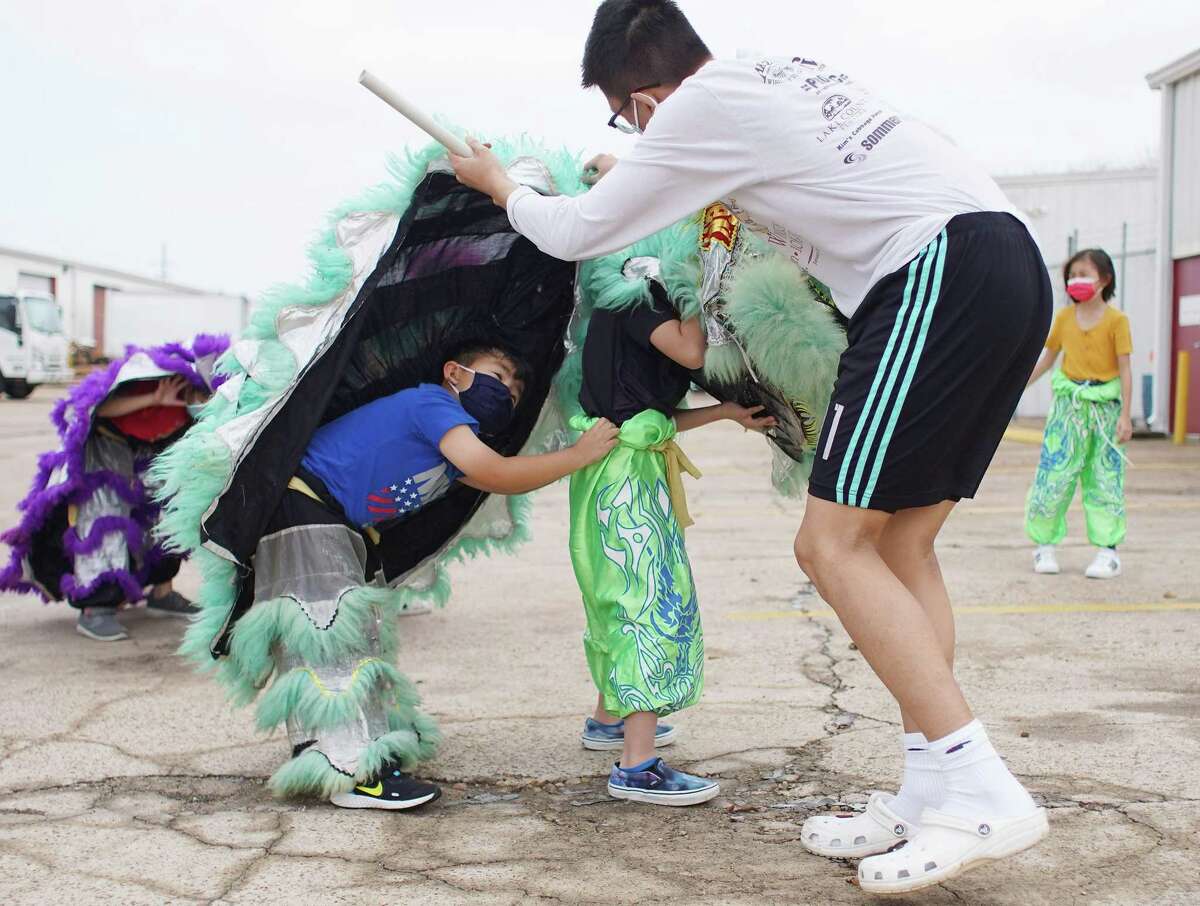 How one Houston lion dance troupe practices for the Lunar New Year celebrations