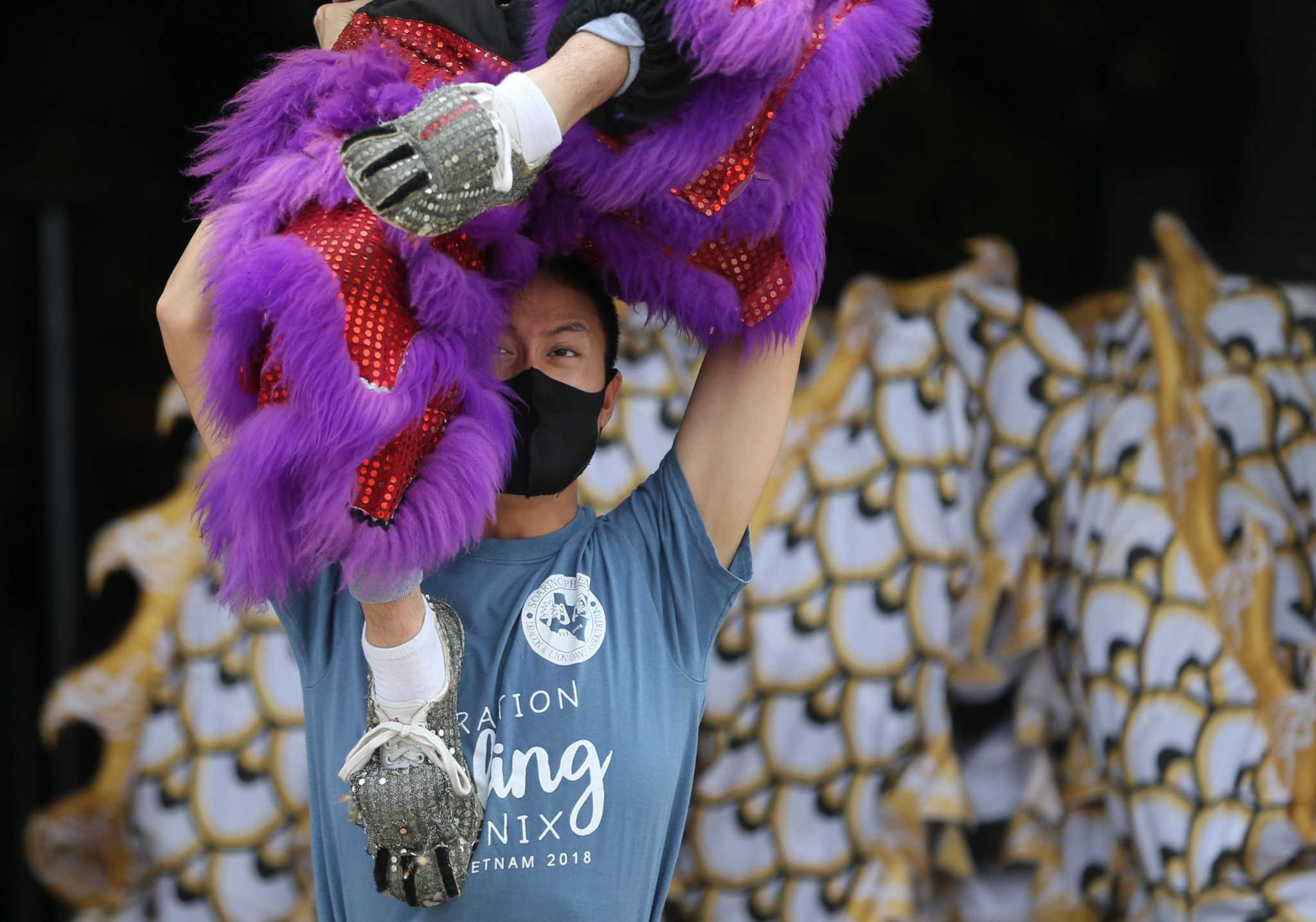 How one Houston lion dance troupe practices for the Lunar New Year celebrations