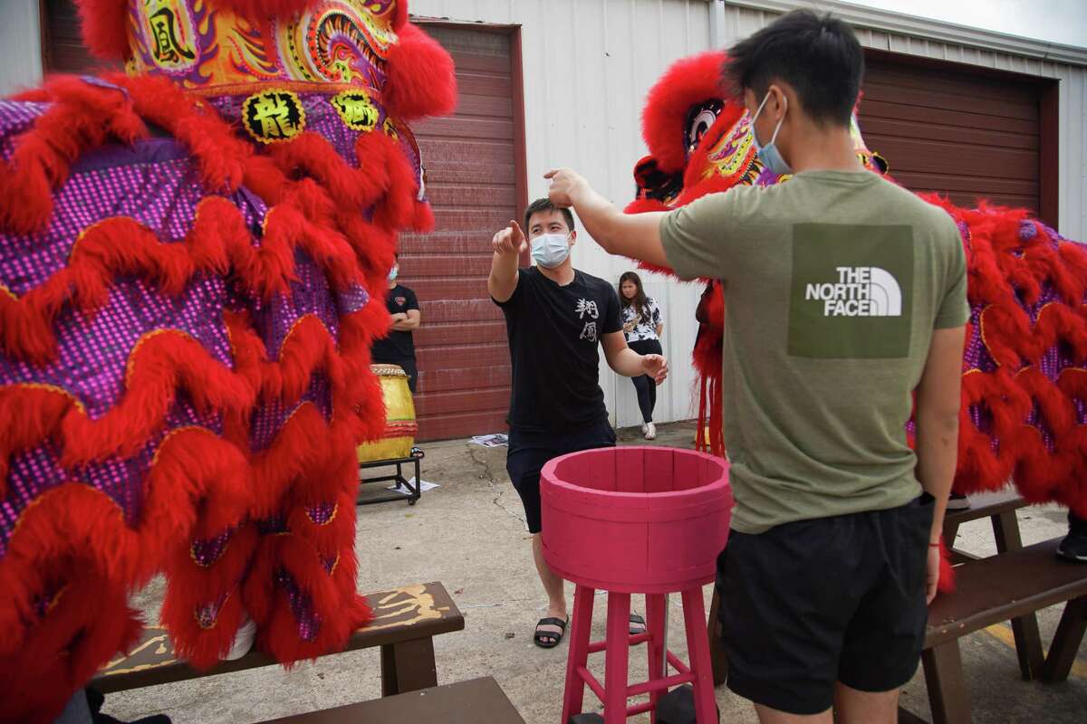 How one Houston lion dance troupe practices for the Lunar New Year celebrations