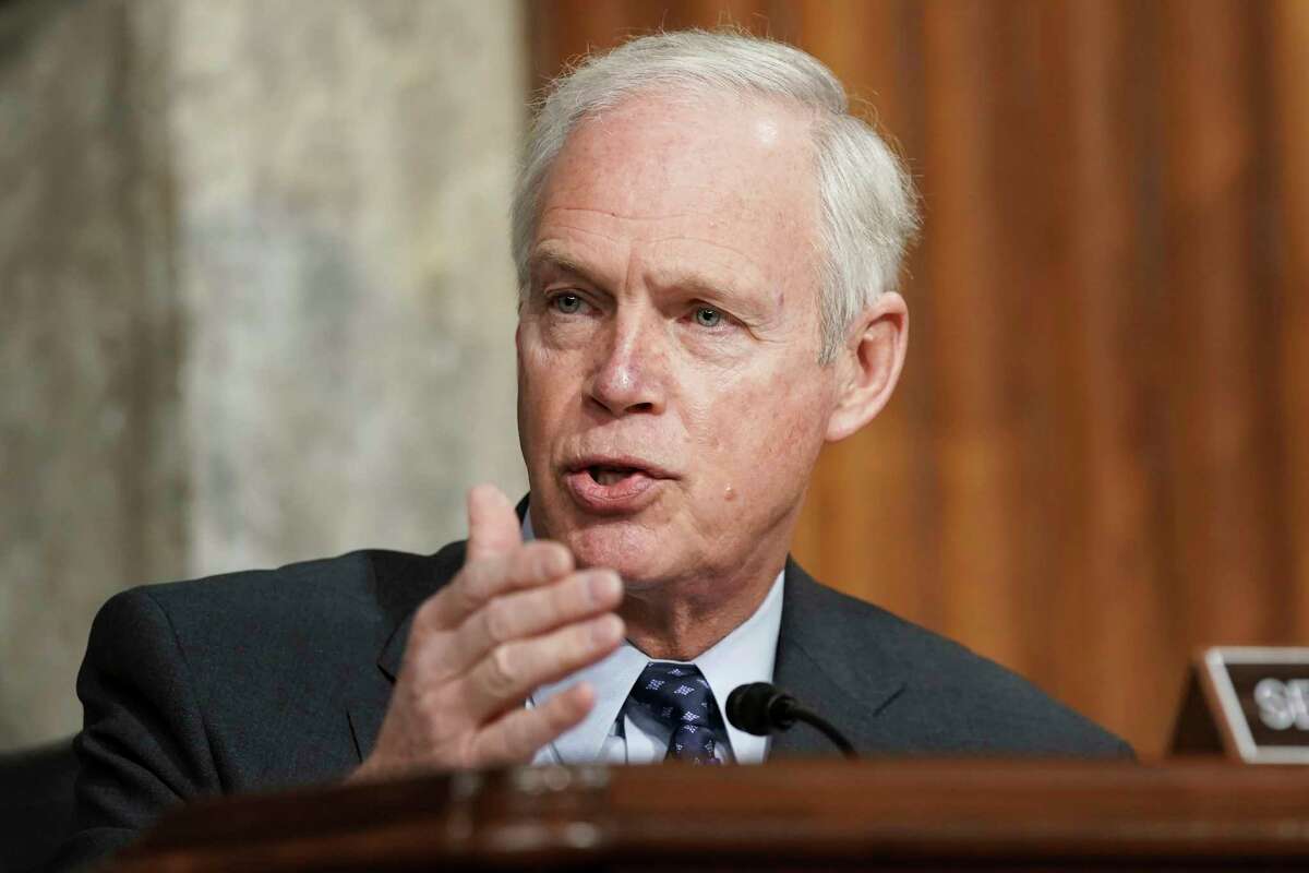 Sen. Ron Johnson, R-Wis., speaks at the U.S. Capitol in Washington, on March 3, 2021. 