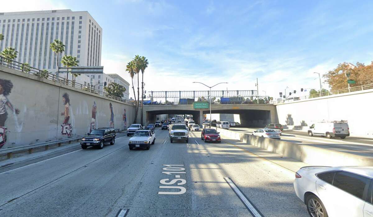 Highway 101 near downtown Los Angeles.