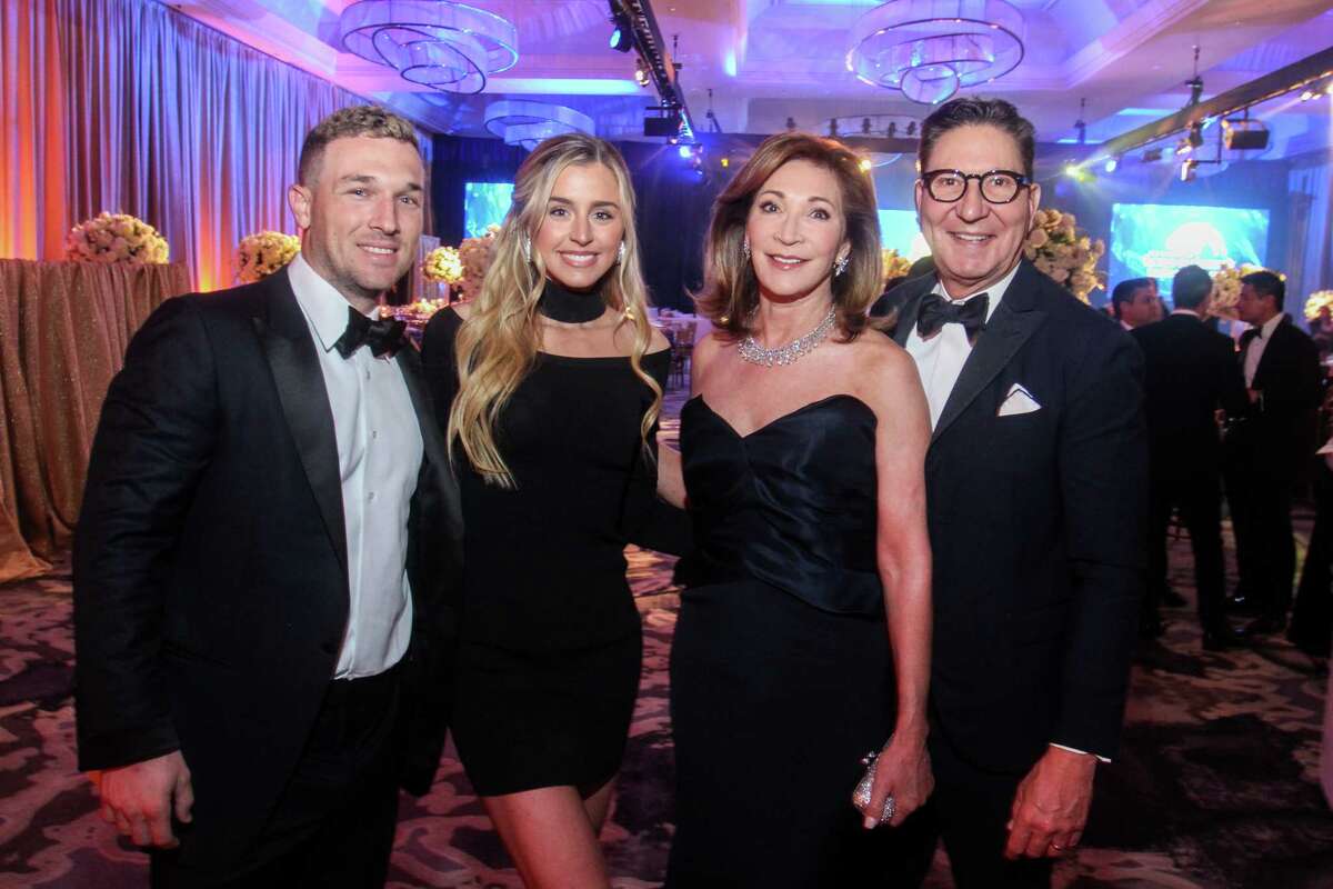 Alex and Reagan Bregman, from left, with Soraya and Scott McClelland at the Symphony Ball at the Post Oak Hotel at Uptown, in Houston on January 29, 2022.