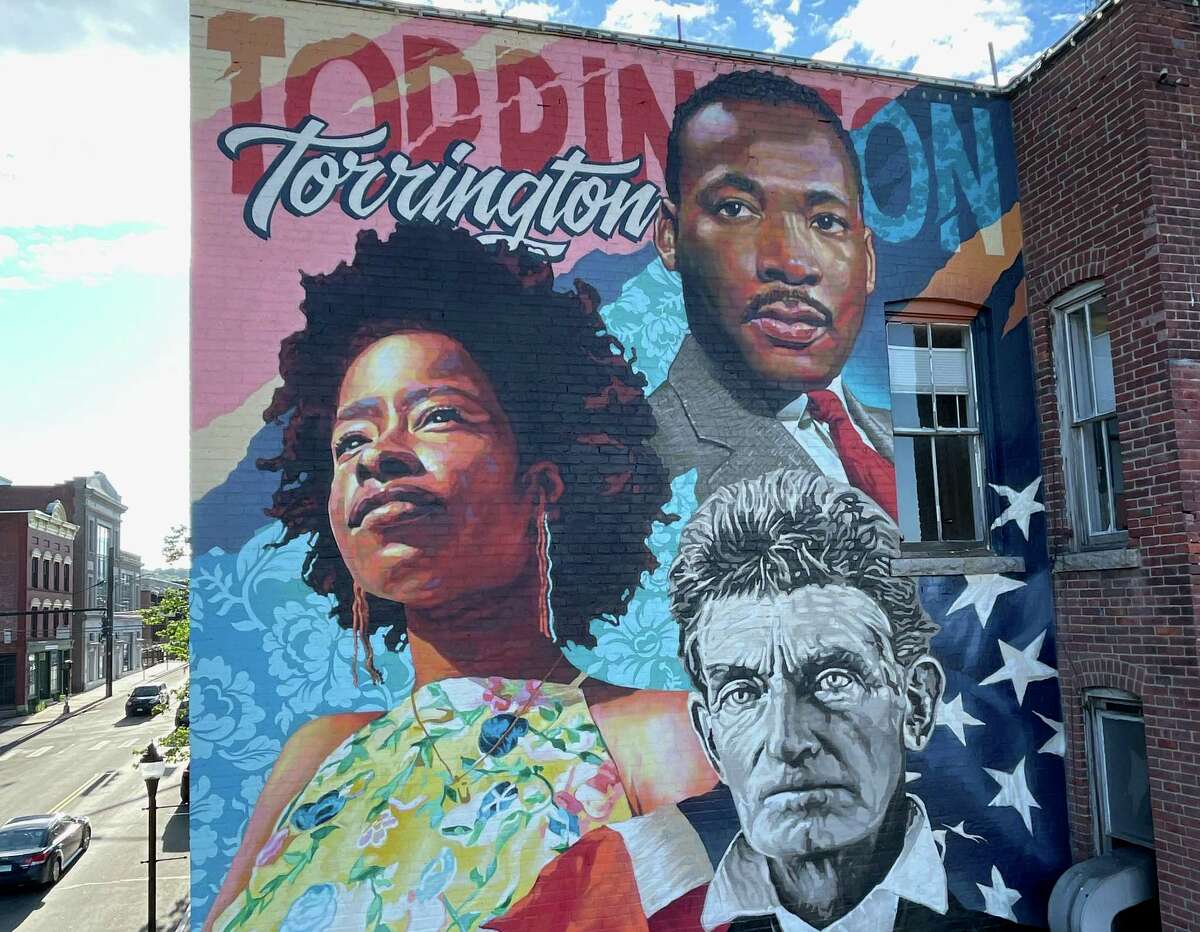 Our Culture is Beautiful are holding a Black History Month celebration with a series of Facebook Live forums starting Feb. 6. Pictured is Torrington’s Martin Luther King Jr. mural on Water Street, which also depicts abolitionist John Brown and poet Amanda Gorman.