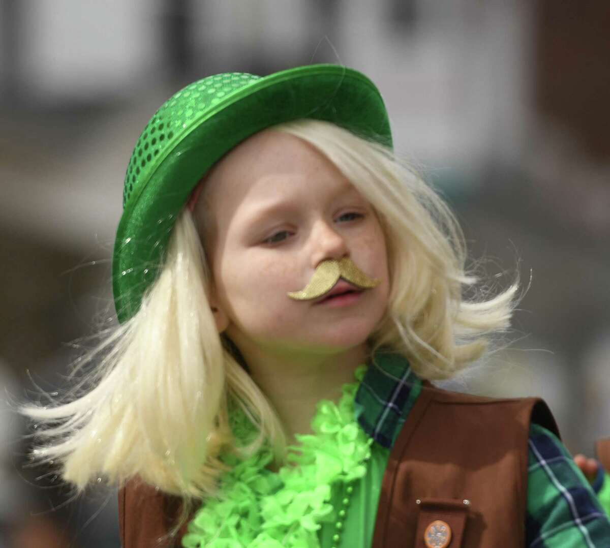 Photos from the annual St. Patrick's Day Parade in Greenwich, Conn. Sunday, March 24, 2019. Presented by the Greenwich Hibernian Association, the parade featured Irish bagpipe music, Irish dancers, floats from many local organizations, as well as Greenwich police, fire and EMS. After two years of cancellations due to COVID, the parade is scheduled to return on March 20 at 2 p.m.