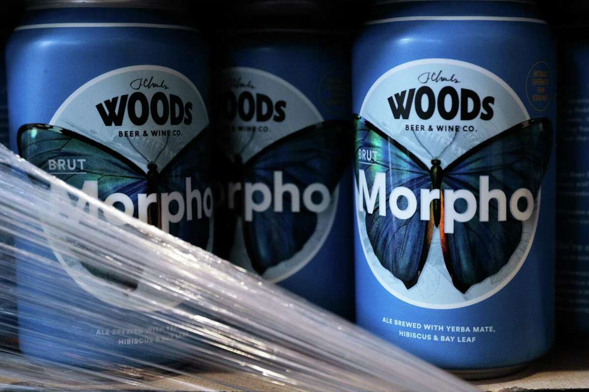 The Morpho ale from Woods Beer & Wine Co. is made with yerba mate, bay leaves and hibiscus.