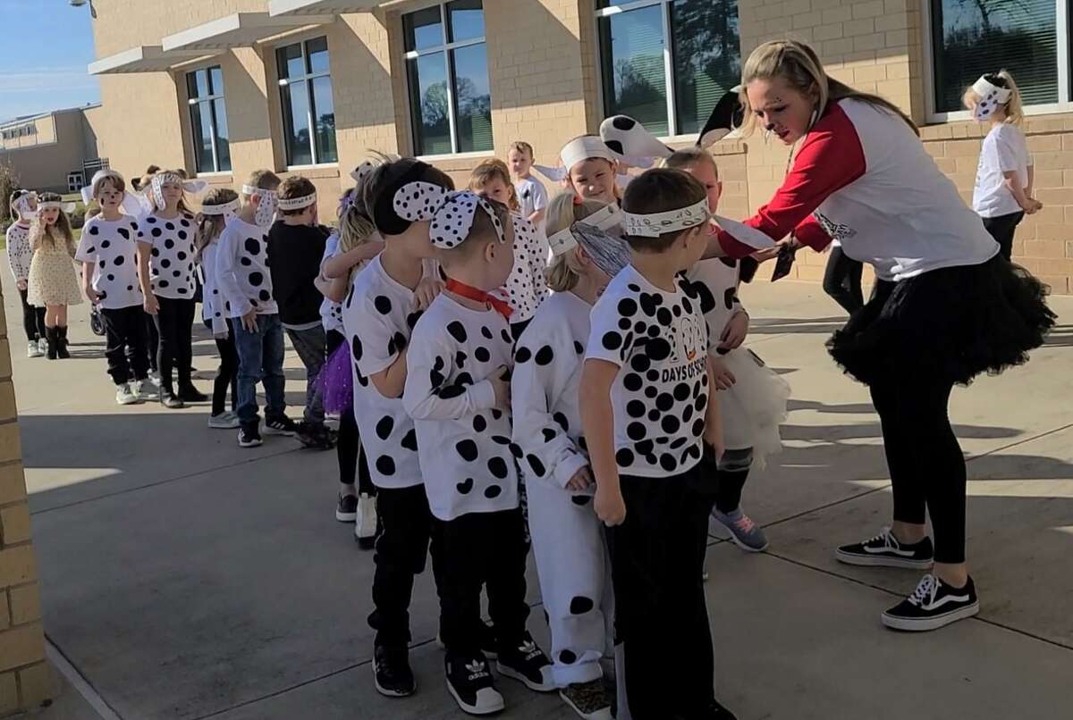 To celebrate the 101st day of school, Montgomery ISD’s Keenan Elementary kindergartners dressed up as characters from the Disney film “101 Dalmatians” last Friday.