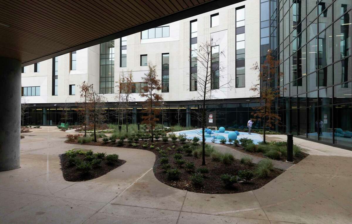 A view of the courtyard is seen on February 1, 2022 at the John S. Dunn Behavioral Science Center in Houston, TX.