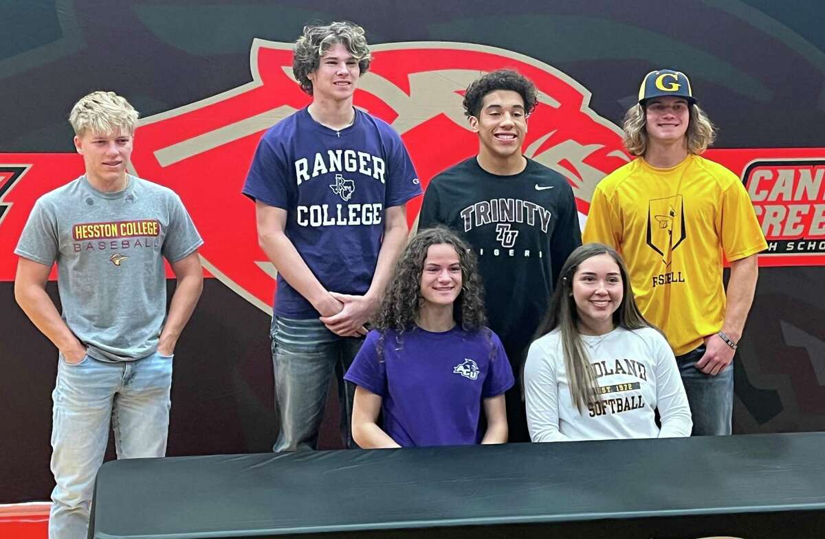 Caney Creek had six athletes participate in a National Signing Day ceremony on Wednesday, February 2, 2022.