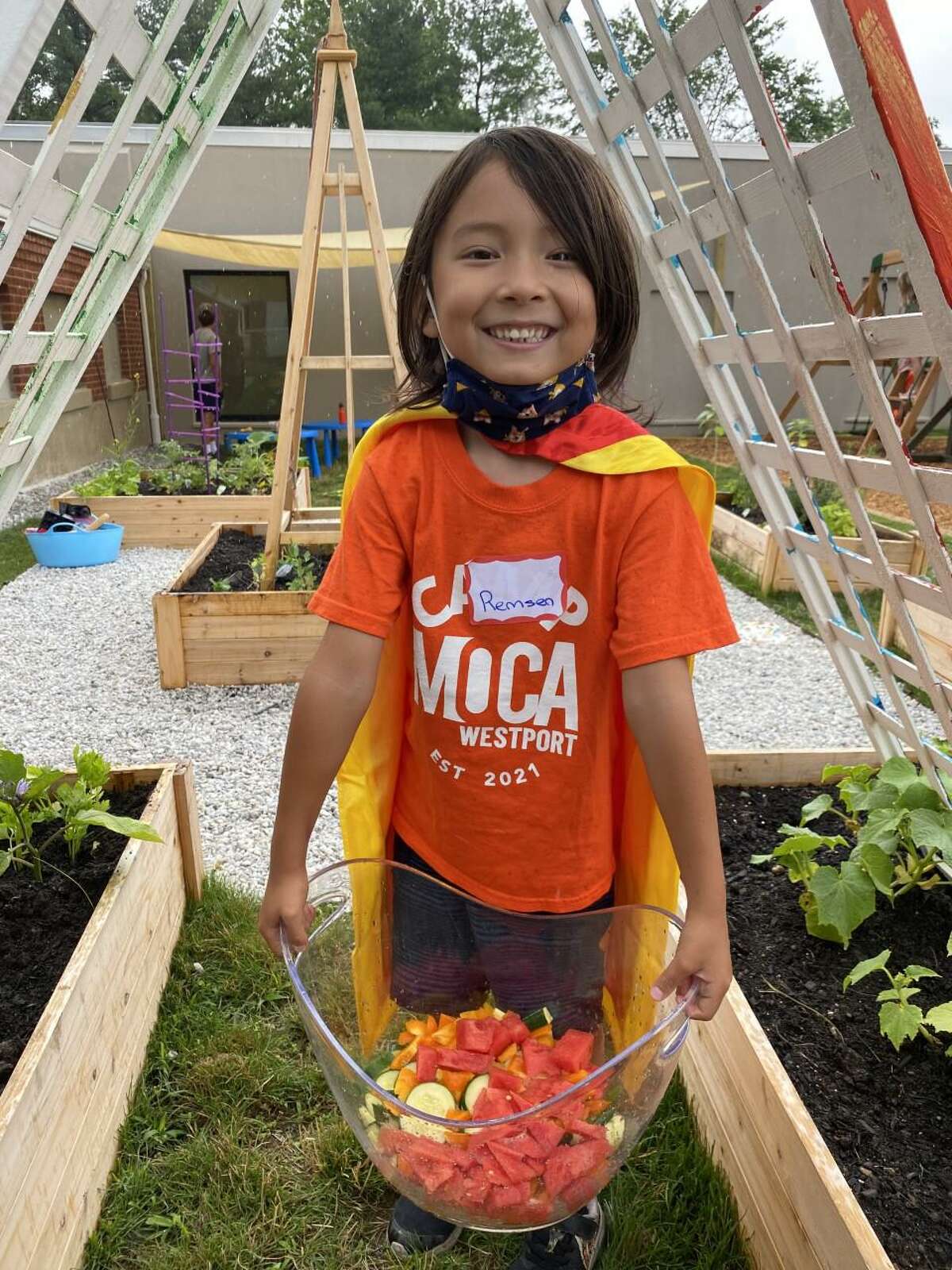 Registration is now open for the Museum of Contemporary Art of Westport’s art museum’s weekly summer day camp, Camp MoCA 2022. A previous summer camp is shown.