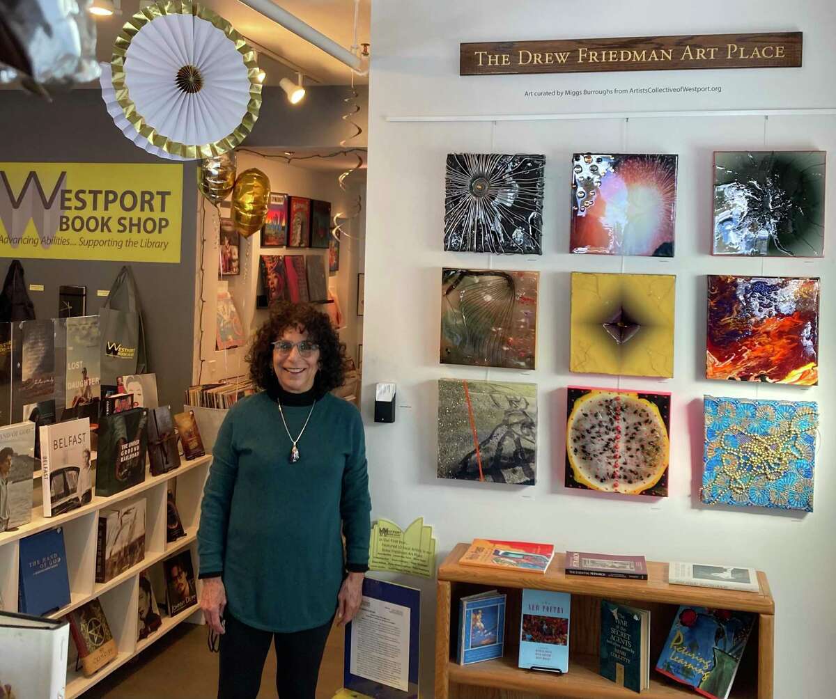 The Westport Book Shop has welcomed artist, sculptor, and collagist Niki Ketchman as the business’s guest art exhibitor for the month of February. Ketchman is exhibiting several pieces of her artwork from her “Restination Series,” art exhibit at the business’s Drew Friedman Art Place, where Ketchman is shown.