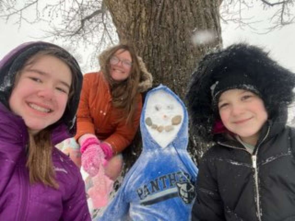 Over 50 Liberty Middle School students shared their school spirit by decorating snowmen during the snow days this week. 