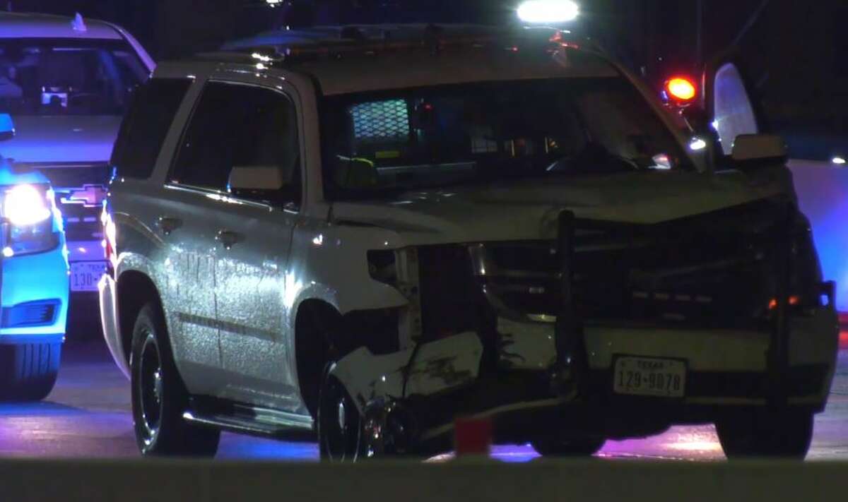 A Harris County Precinct 1 Constable Deputy was involved in a crash Thursday night after hitting ice while traveling northbound on the Hardy Toll Road. 