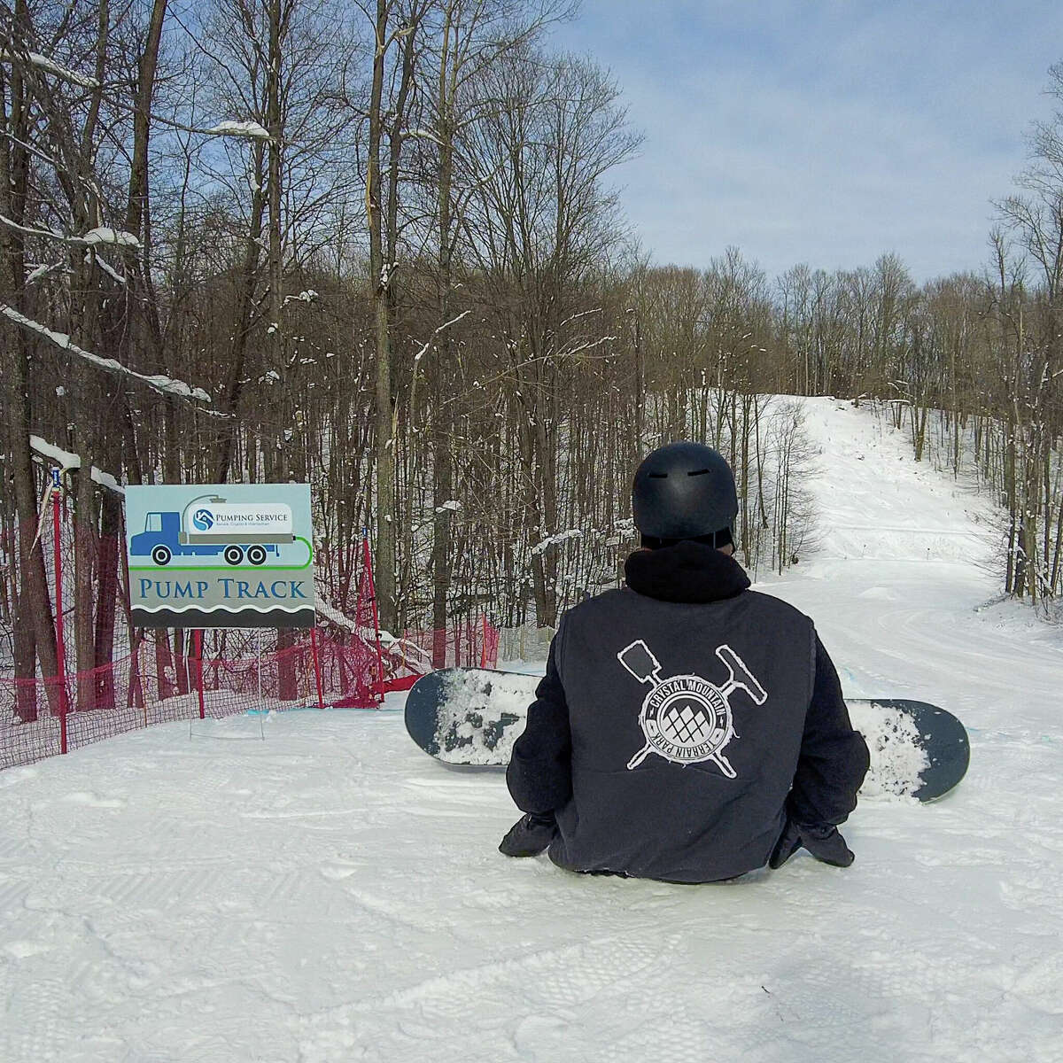 After its debut last year as the first ski and snowboard pump track in Michigan, The Pumping Service Pump Track has returned to Crystal Mountain.