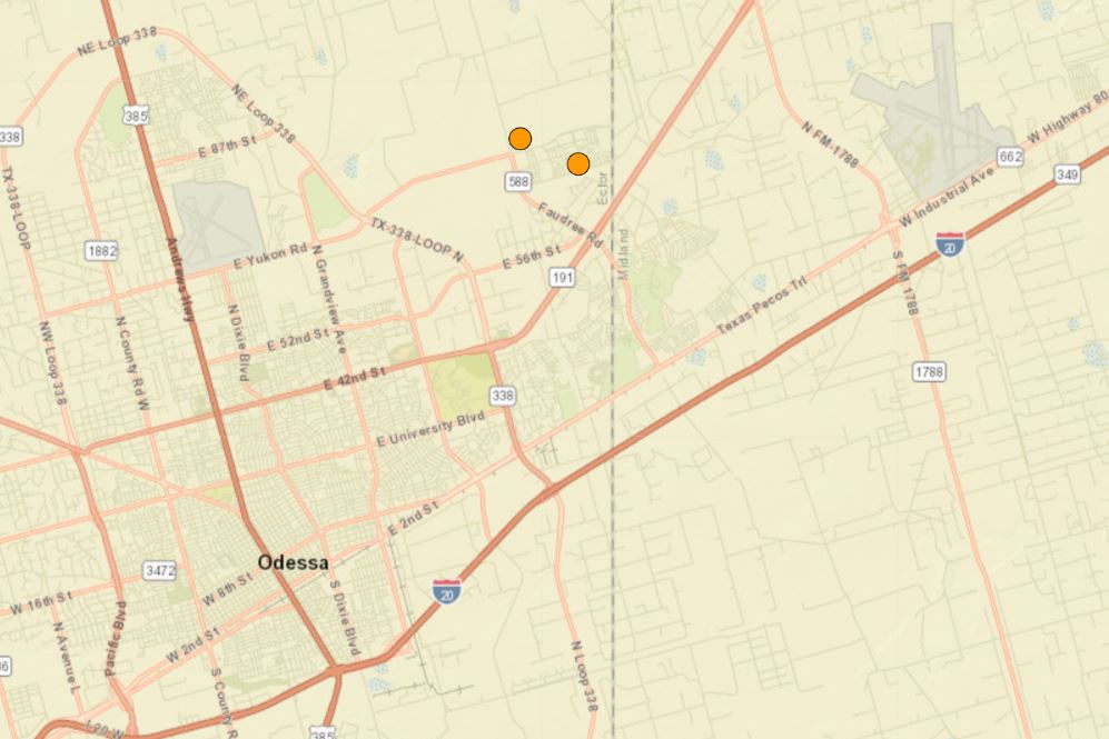 USGS reports two earthquakes near Odessa
